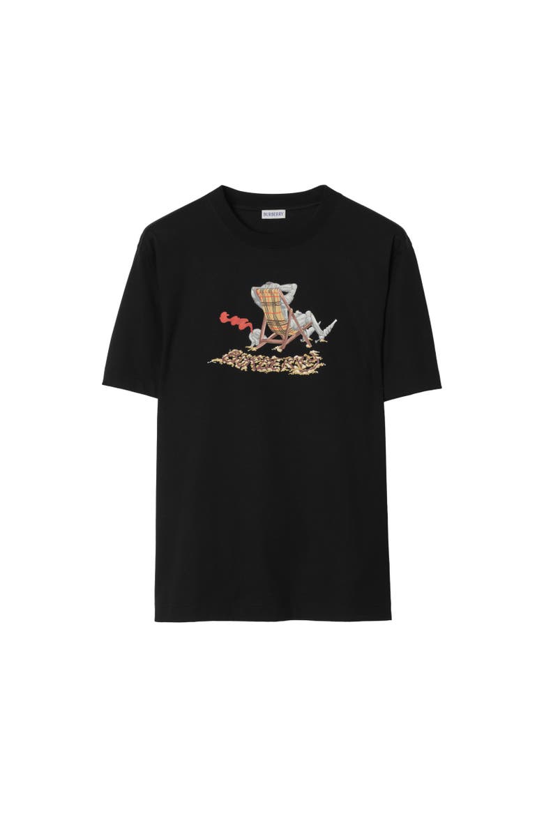 Beach Knight Cotton T-shirt, Alternate, color, Black