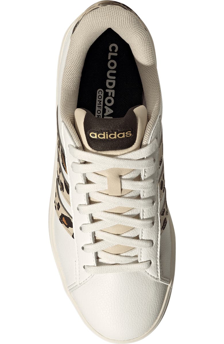 adidas Grand Court 3.0 Sneaker, Alternate, color, Crystal Linen/ Coffee/ Gold