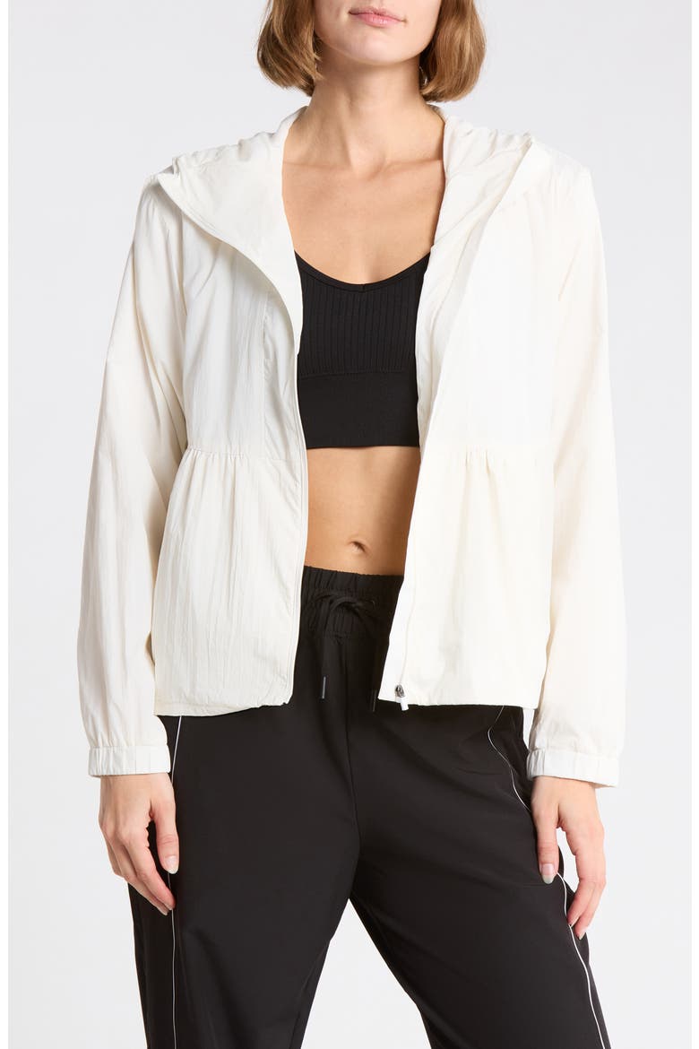 Radiant Sherry Peplum Jacket, Main, color, WHITE DOVE