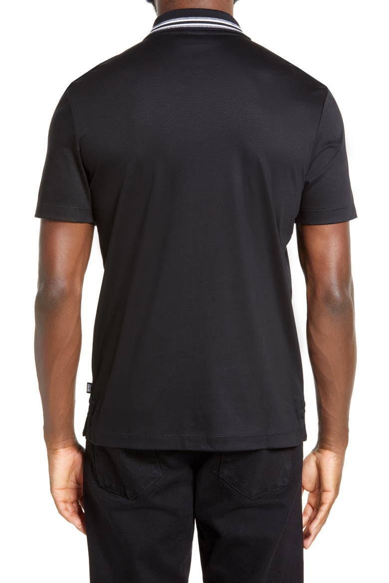 Piket Tipped Collar Polo, Alternate, color, BLACK