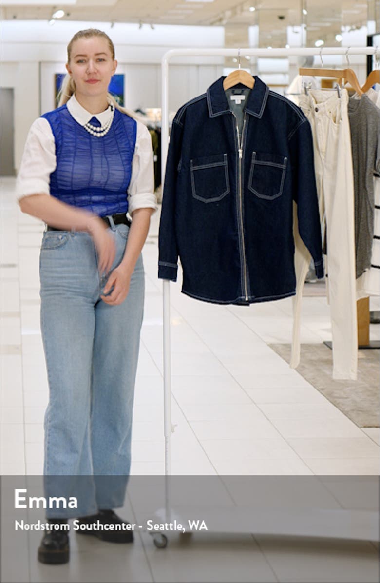 Raw Denim Shacket, sales video thumbnail