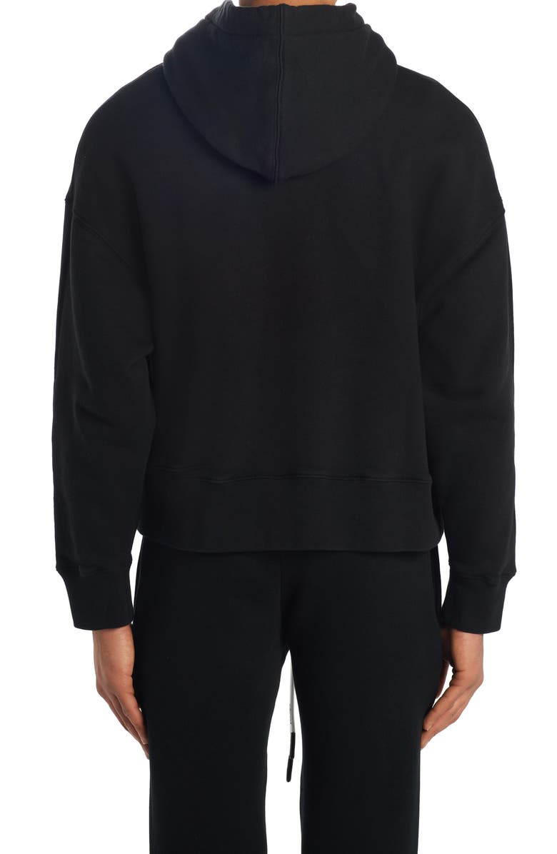 Palm Angels Spray Logo Heart Cotton Hoodie, Alternate, color, 