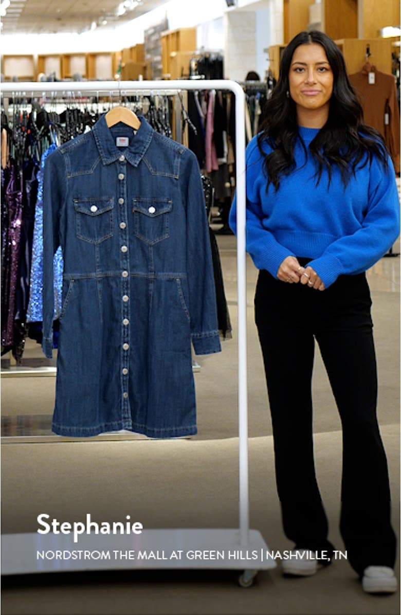 Otto Long Sleeve Denim Shirtdress, sales video thumbnail