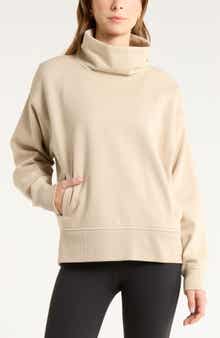 Zella Ultracozy Fleece Funnel Neck Top