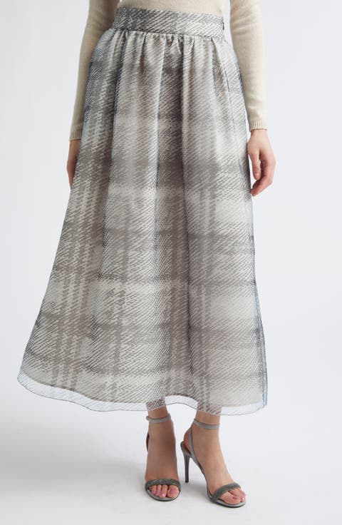 Plaid Print Skirt