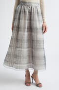 Eleventy Plaid Print Skirt