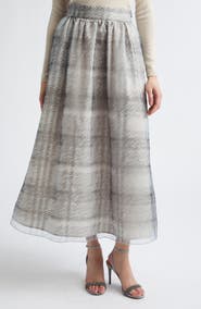 Eleventy Plaid Print Skirt