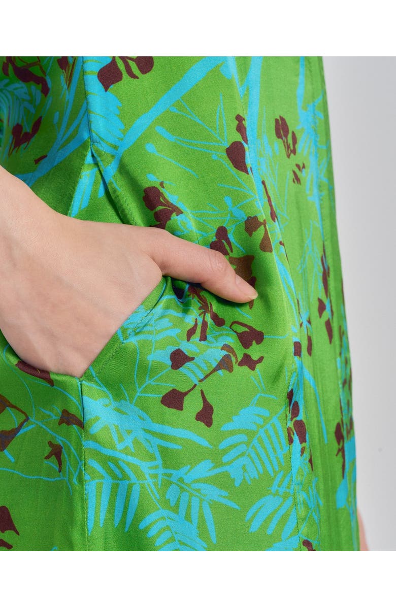 Lost Pattern NYC "Coco Dream" Halter Midi Dress, Alternate, color, Green