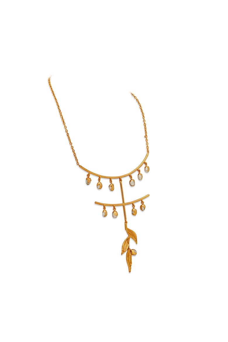 Zuri Necklace, Alternate, color, Gold Plated