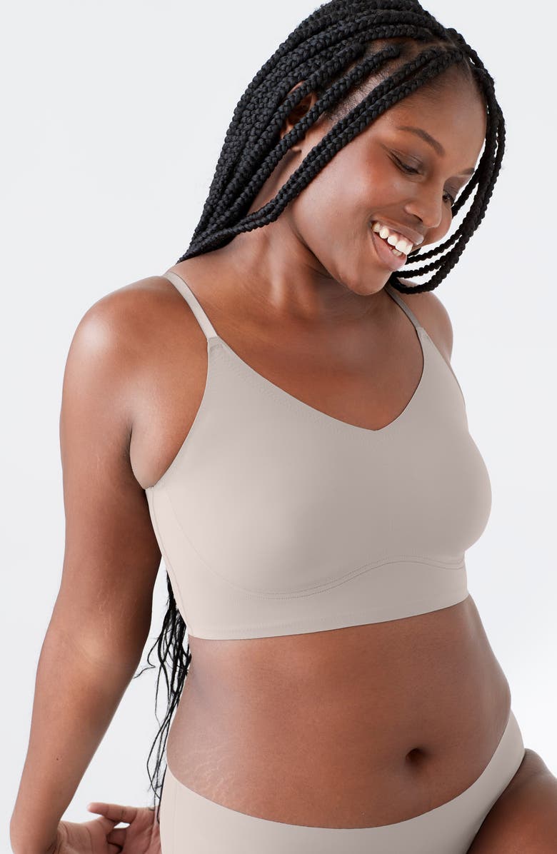 True & Co True Body Lift Triangle Bra, Alternate, color, Mink