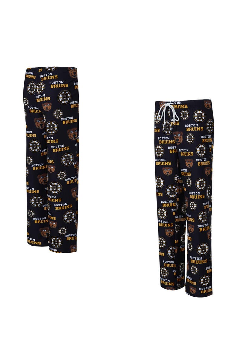 CONCEPTS SPORT Women's Concepts Sport Black Boston Bruins Zest Allover Print Knit Pants, Main, color, Black