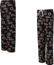 CONCEPTS SPORT Women's Concepts Sport Black Boston Bruins Zest Allover Print Knit Pants