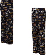CONCEPTS SPORT Women's Concepts Sport Black Boston Bruins Zest Allover Print Knit Pants