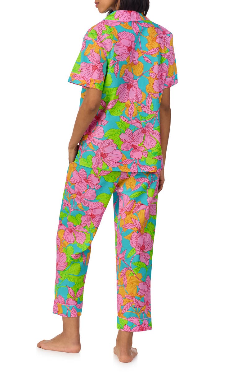 BedHead Pajamas x Trina Turk Print Crop Organic Cotton Pajamas, Alternate, color, 