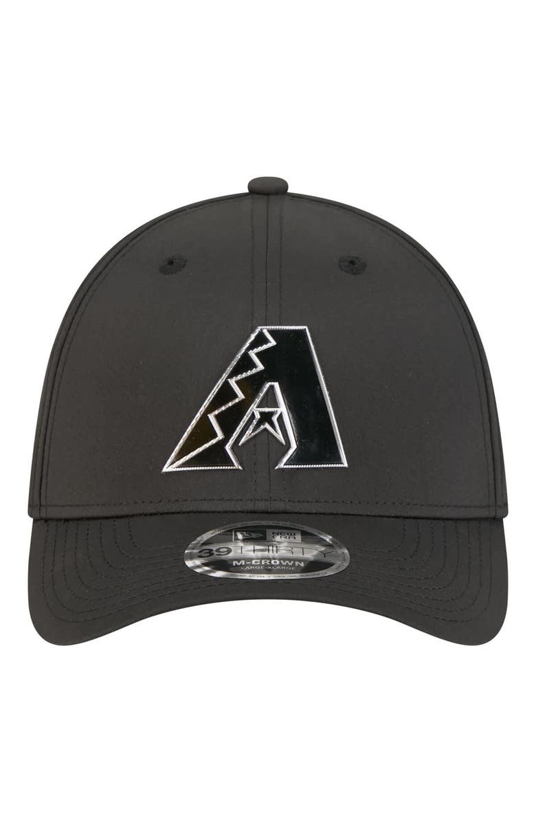 New Era Men's New Era  Black Arizona Diamondbacks Metallic 39THIRTY M-Crown Flex Hat, Alternate, color, Black