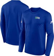 Nike Men's Nike Royal Seattle Seahawks Legend Small Logo Performance Long Sleeve T-Shirt