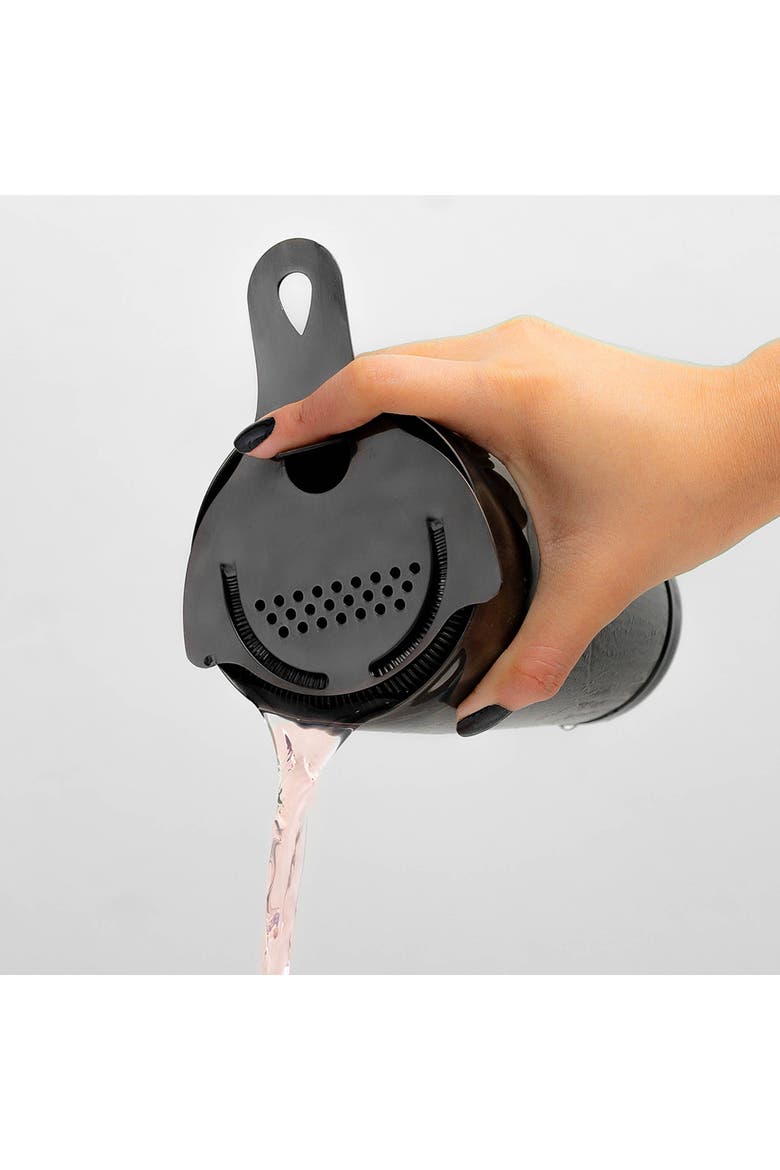 Black Hawthorne Cocktail Strainer, Alternate, color, Black
