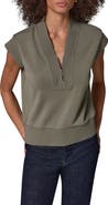 Donna Karan New York Jet Setter Dolman Half Zip Pullover Top