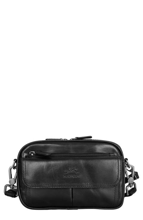 Buffalo Leather Organizer Crossbody Bag