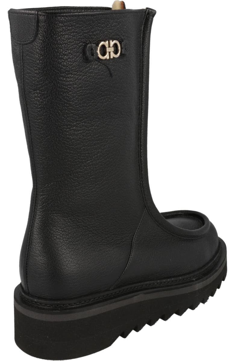 FERRAGAMO Eurialo Leather Boot, Alternate, color, Black