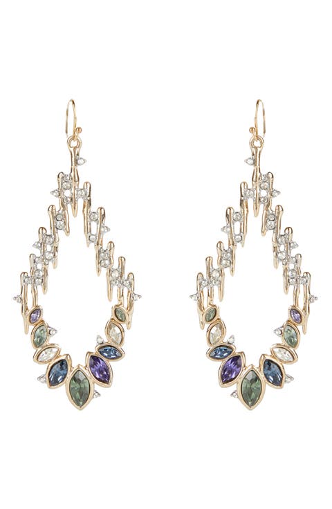 Asteria Nova Navette Spiked Drop Earrings