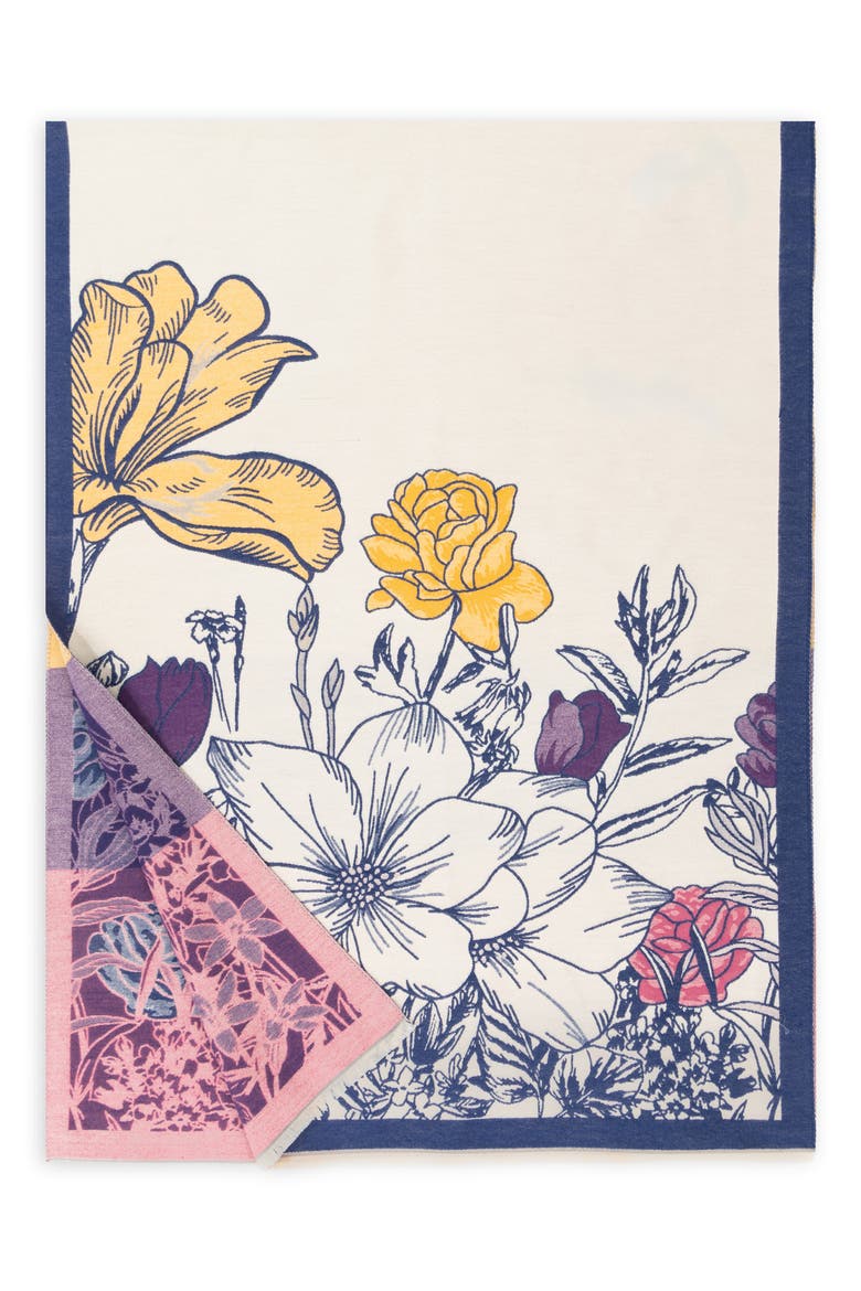 Floral Reversible Scarf, Alternate, color, MULTI