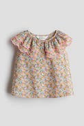H&M Tiered-collar Cotton Blouse