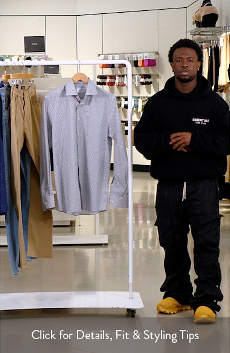 Contemporary Fit Medallion Print Cotton Dress Shirt, sales video thumbnail