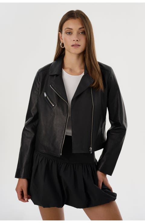 VALERIA | Leather Biker Jacket