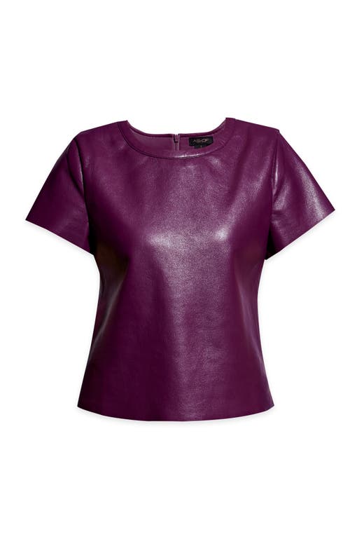 As By Df New Guard Recycled Leather Tee In Plum Wine