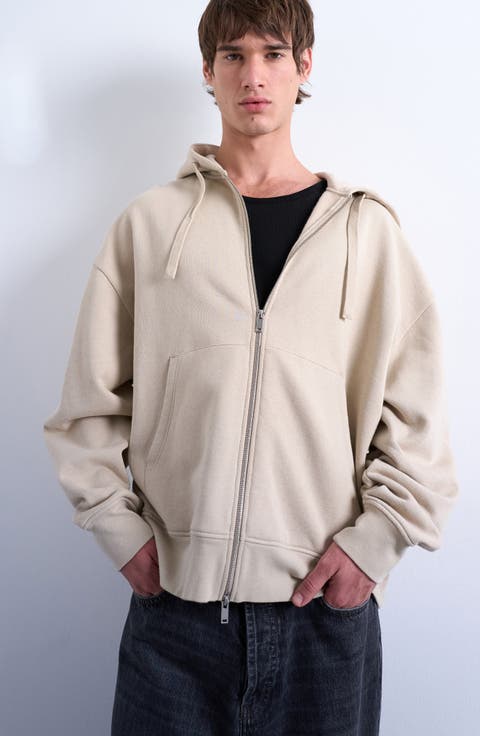 Heavyweight Cotton Blend Zip Hoodie