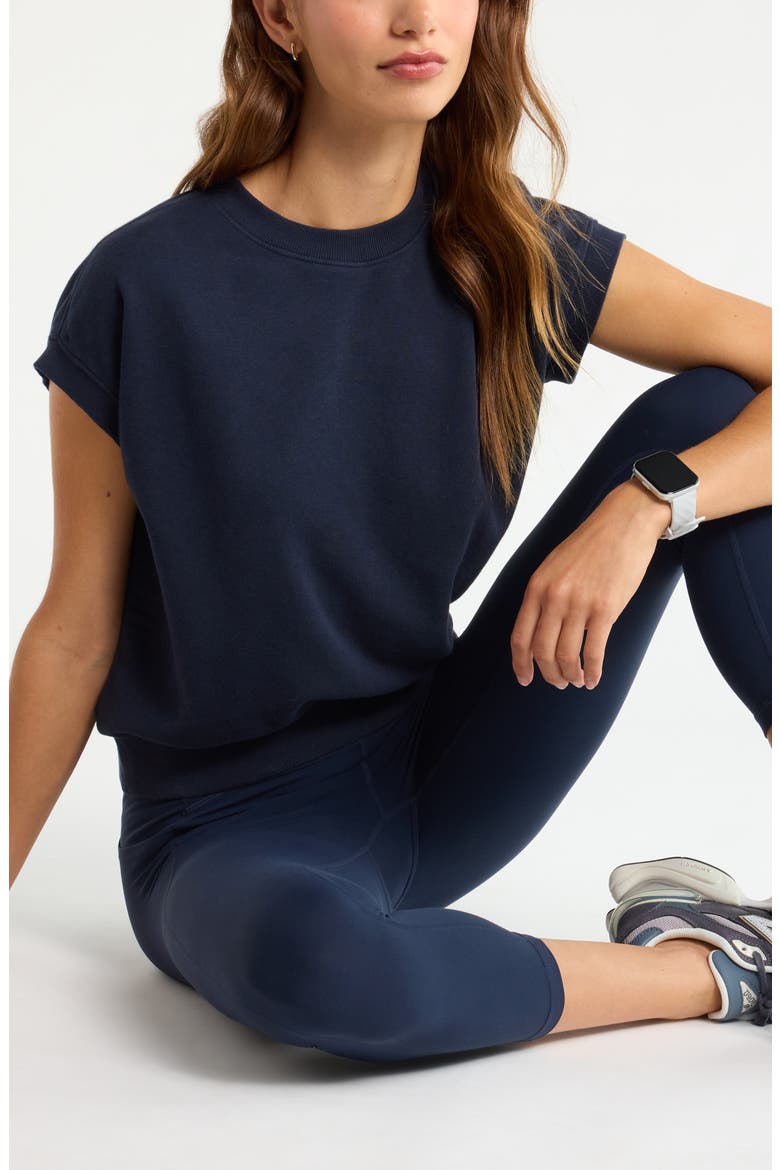 Go Easy Terry Cotton Blend Sweatshirt, Alternate, color, NAVY SAPPHIRE