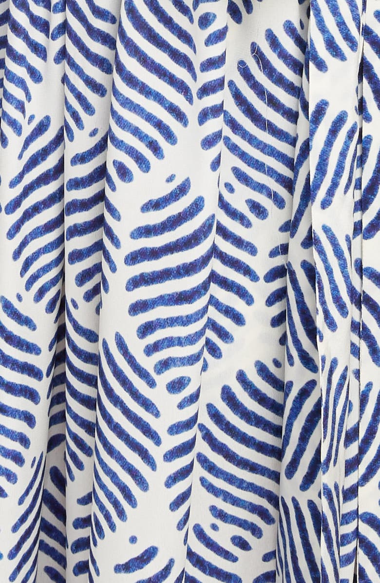 Sara Lanzi Block Print Long Sleeve Silk Crepe de Chine Shirtdress, Alternate, color,