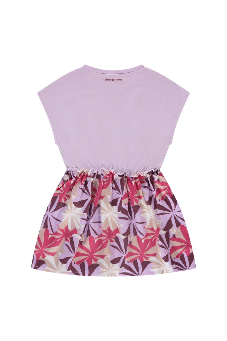 Mixed Media Sleeveless Dress, Alternate, color, Lilac