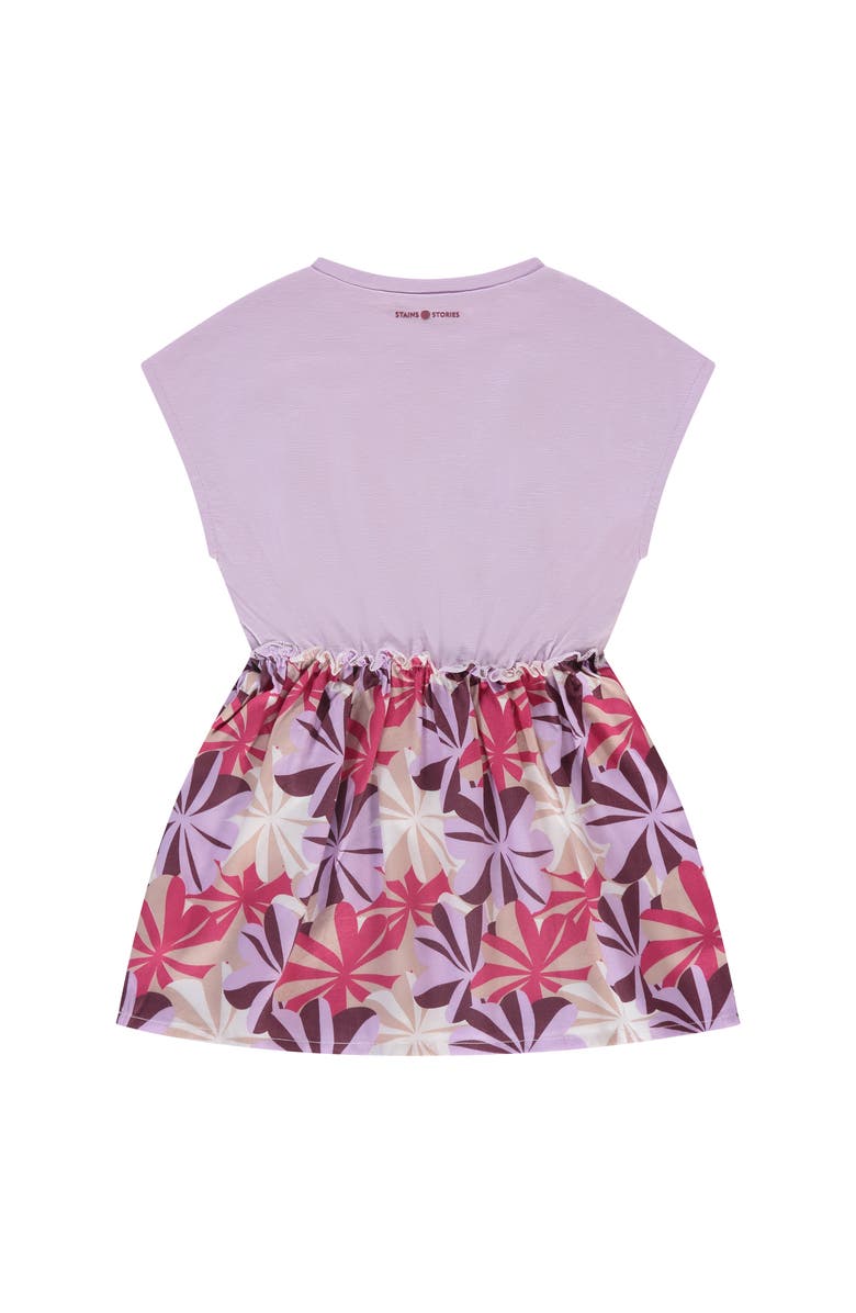 Stains and Stories by Babyface Mixed Media Sleeveless Dress, Alternate, color, Lilac