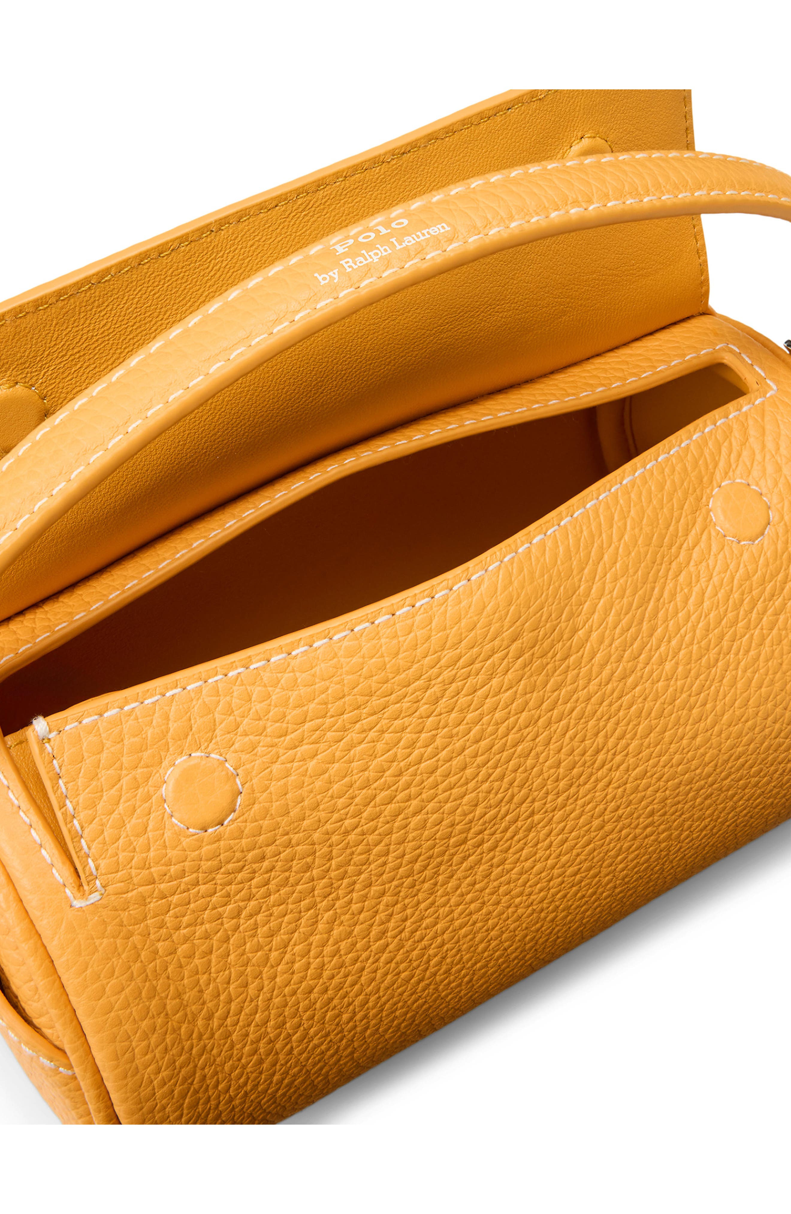 Mini Pebble Leather Shoulder Bag, Alternate, color, MANGO