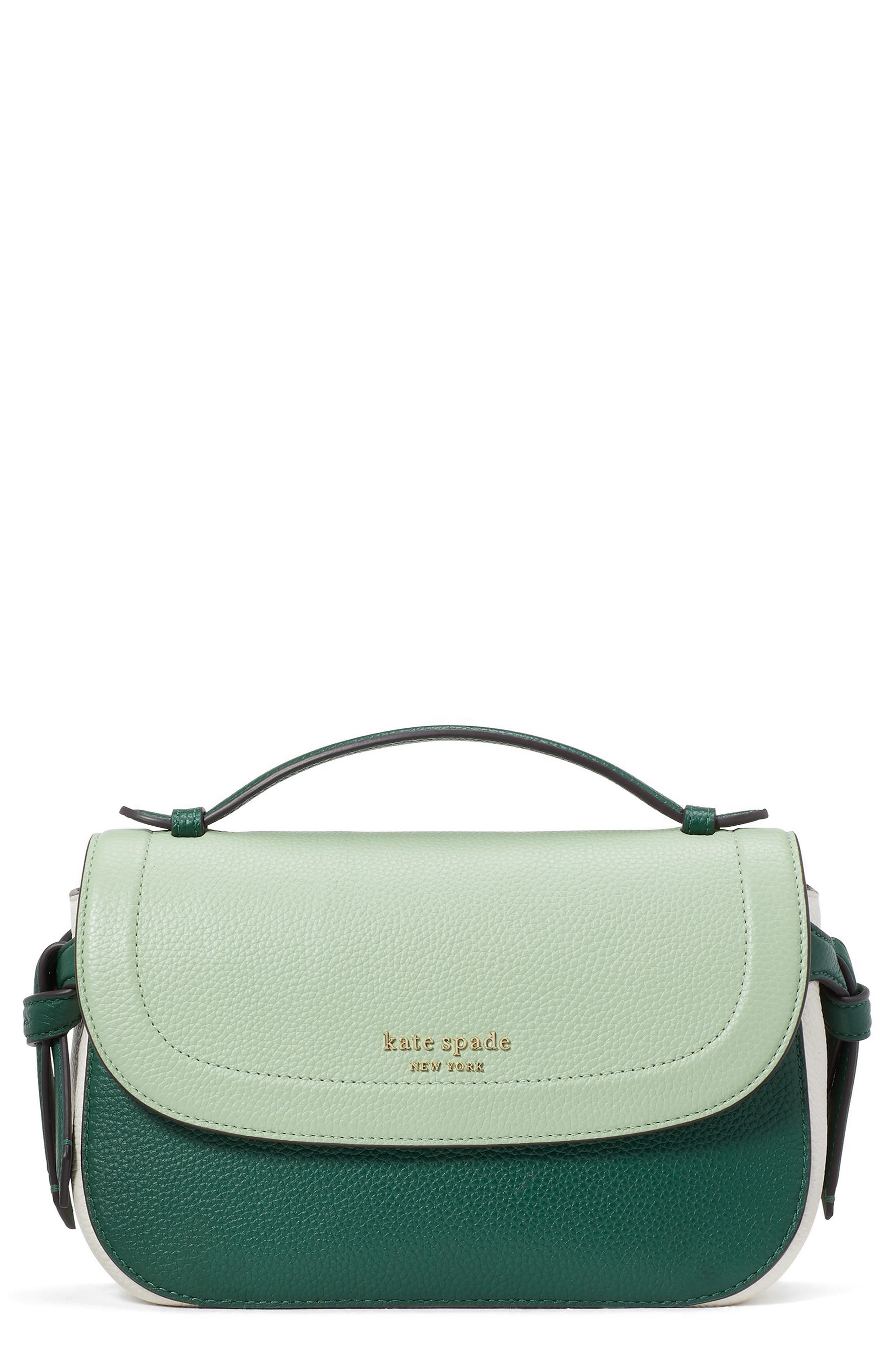 Kate Spade New York knott colorblock leather crossbody bag, Main, color, 