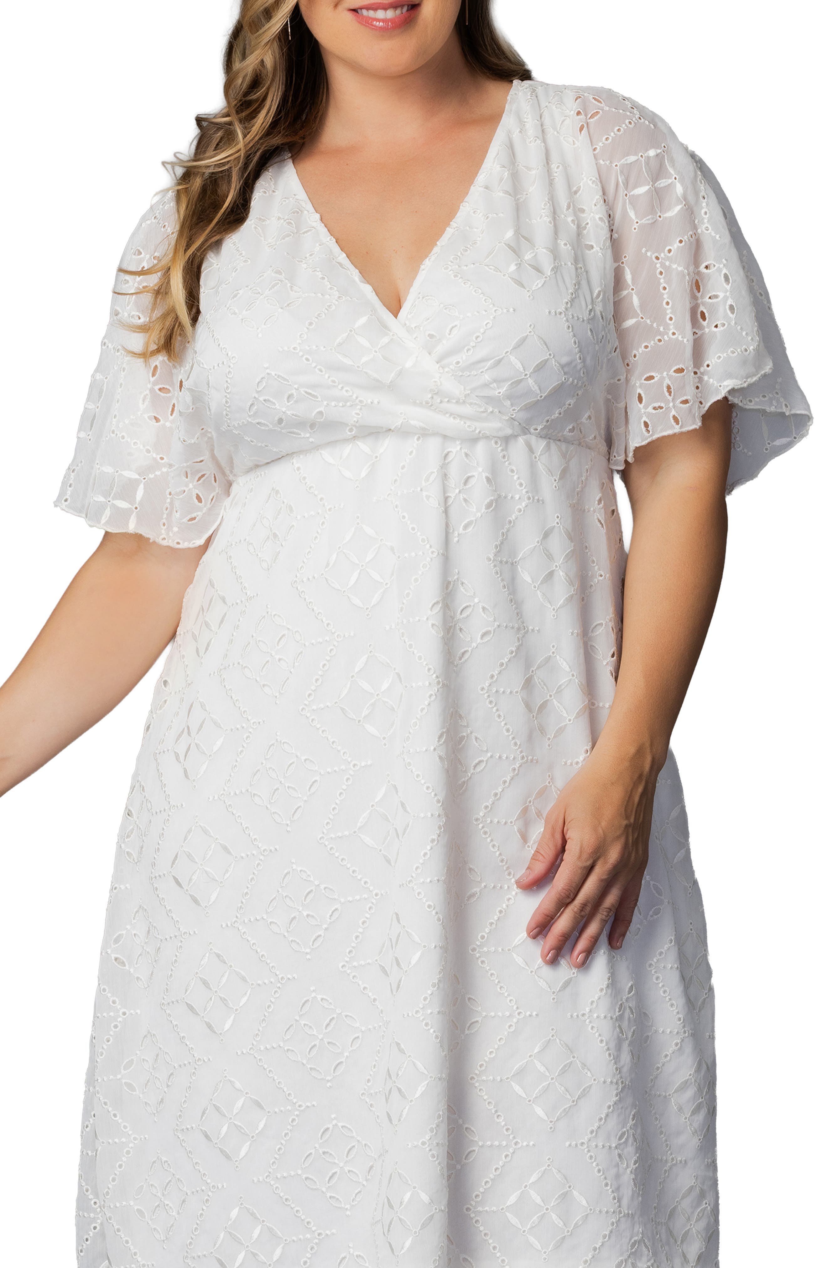 Kiyonna Heavenly Eyelet Surplice Cocktail Dress (Women) | Nordstrom
