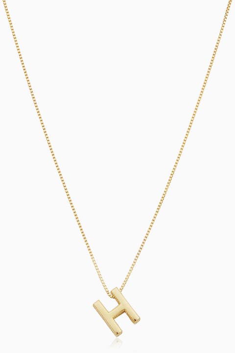 14K Gold Love Letter Initial Necklace