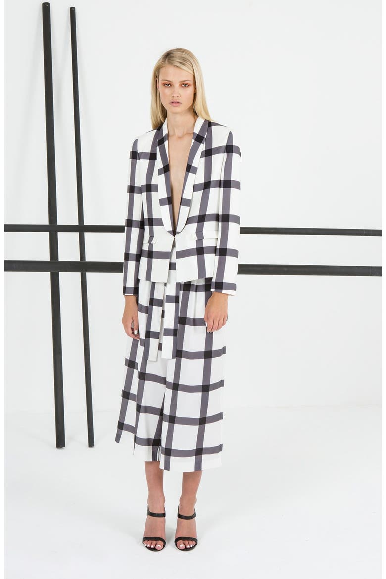 the Label 'Speakerbox' Cutout Blazer, Alternate, color, LIGHT CHECK