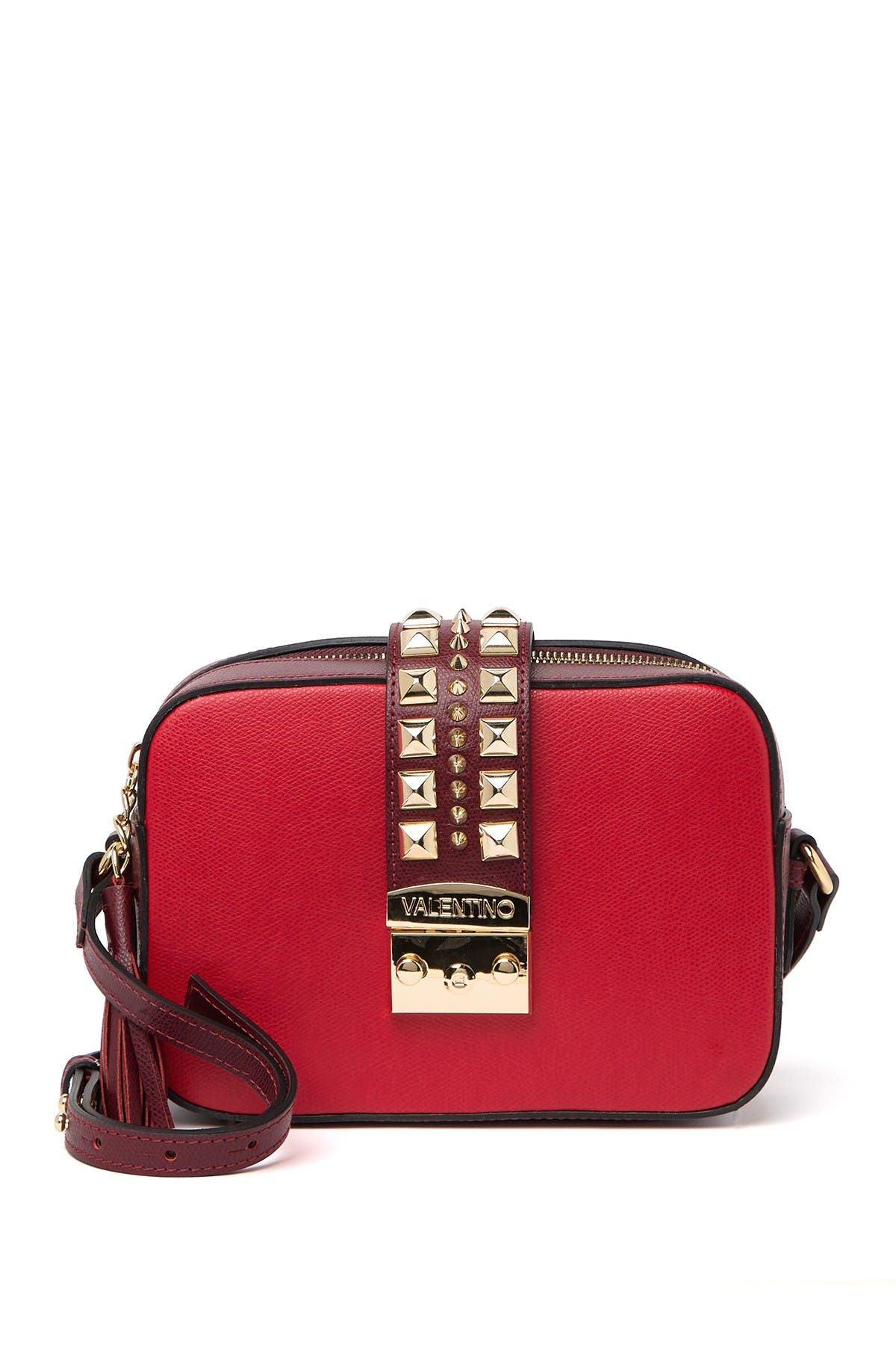 VALENTINO BY MARIO VALENTINO Lila Studded Leather Camera Crossbody Bag, Main, color, 