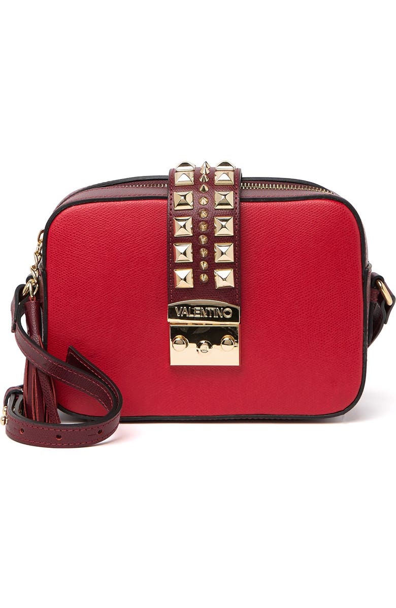 VALENTINO BY MARIO VALENTINO Lila Studded Leather Camera Crossbody Bag, Main, color,