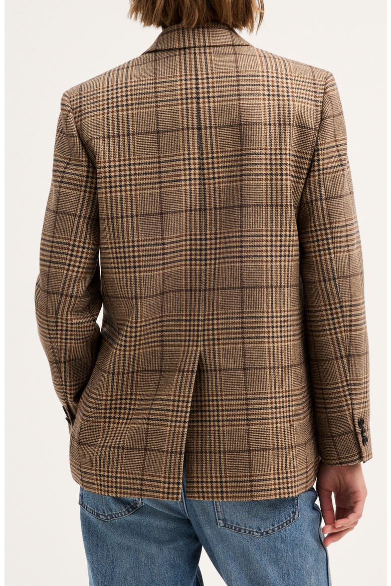 The Mercer Relaxed Blazer, Alternate, color, BROWN BLACK PLAID MULTI