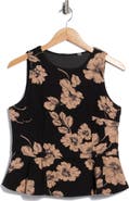 T Tahari Sleeveless Peplum Top