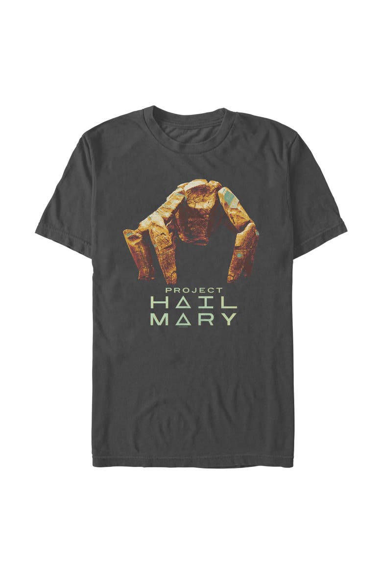Men's Project Hail Mary Rocky The Alien  Graphic T-Shirt, Main, color, Charcoal