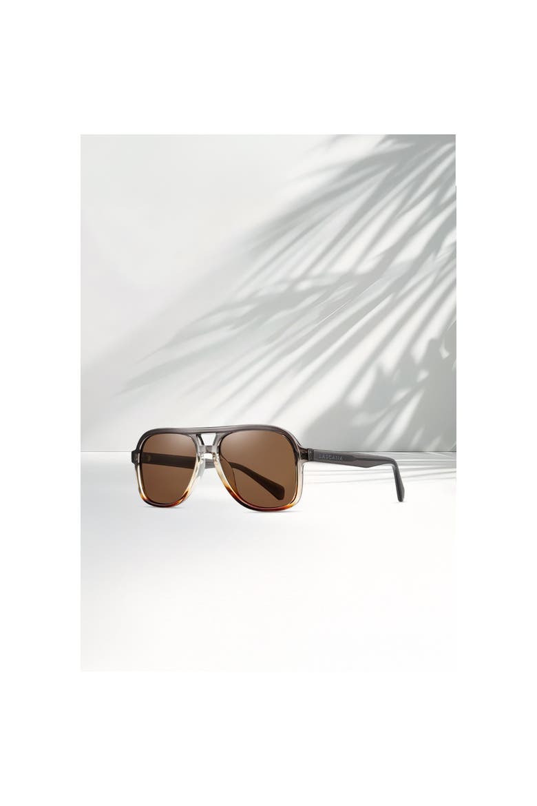 Women's Polarized Aviator Sunglasses, Alternate, color, Brown Clear