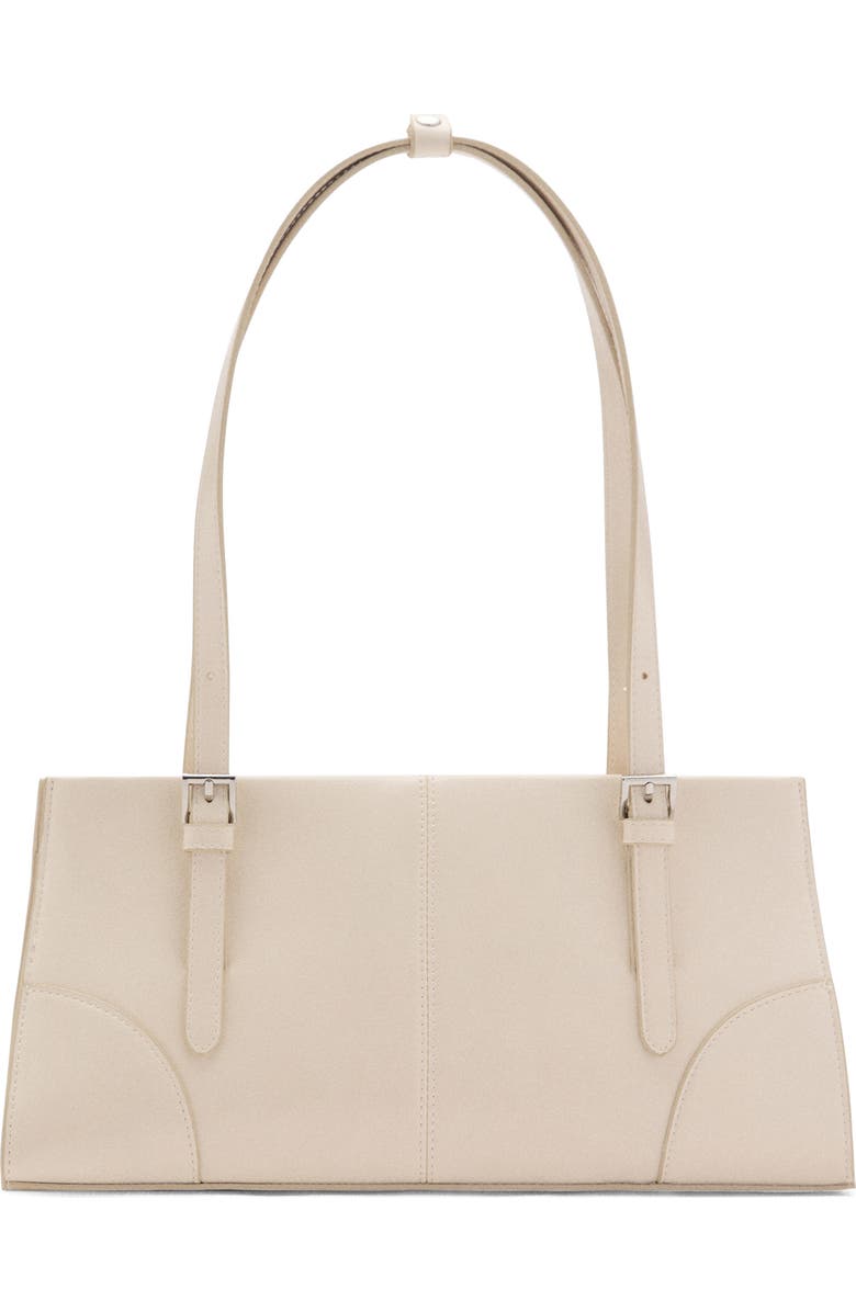 MANGO Faux Leather Shoulder Bag, Main, color, Off White
