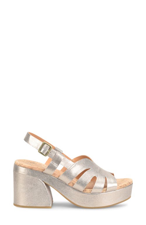Kork-ease Pasha Ankle Strap Platform Sandal In Gold Metallic