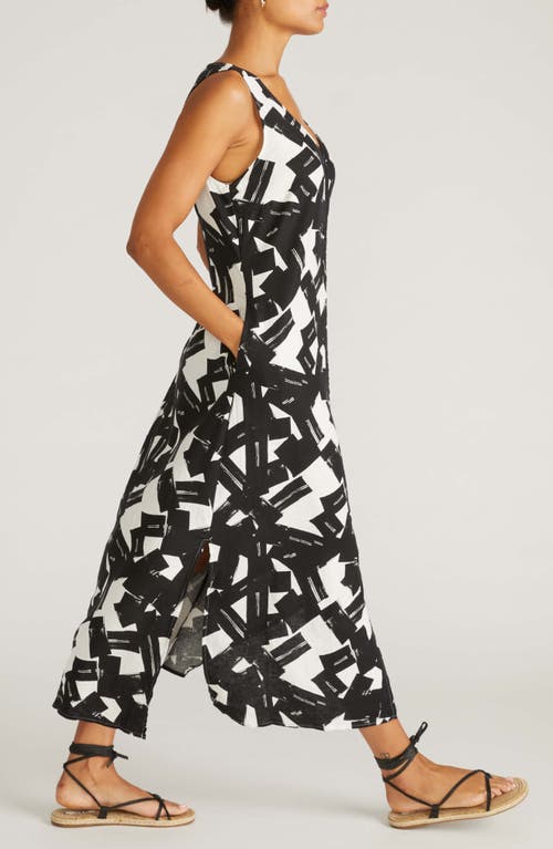Universal Standard Islet Linen Blend Maxi Dress In Black