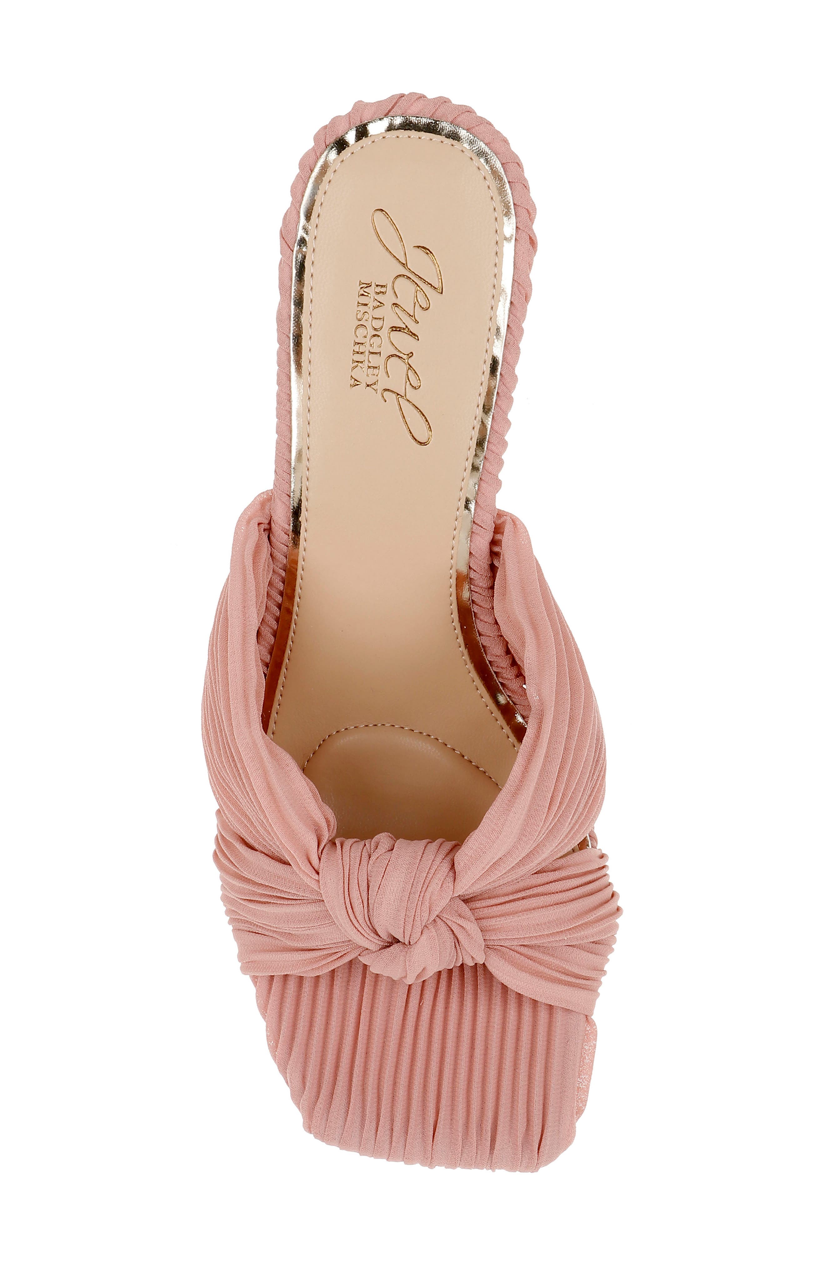 Jewel Badgley Mischka Hype Wedge Slide Sandal, Alternate, color, Rosgld Fab